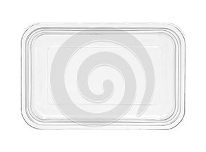 Plastic food box disposable top view