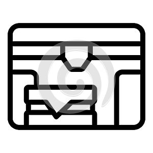 Plastic food box icon outline vector. Snack container