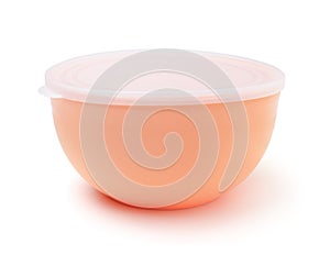 Plastic food container isolated