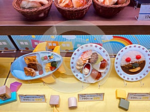 Plastic food display in Japan