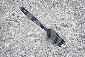 Plastic Fork & Footprints