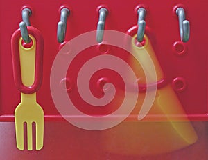 Plastic fork and knife