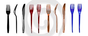 Plastic forks isolated