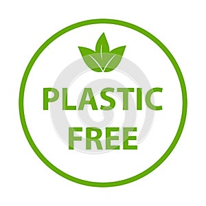 plastic free icon vector BPA free warranty packaging sign for graphic design, logo, website, mobile app, UI illustration