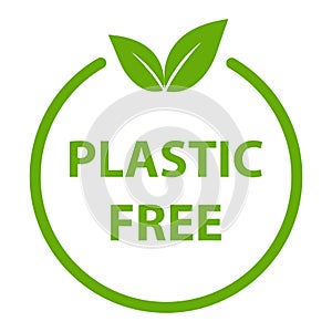 plastic free icon vector BPA free warranty packaging sign for graphic design, logo, website, social media, mobile app, UI