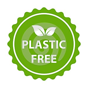 plastic free icon vector BPA free warranty packaging sign for graphic design, logo, website, social media, mobile app, UI