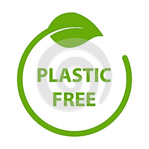 plastic free icon vector BPA free warranty packaging sign for graphic design, logo, website, social media, mobile app, UI