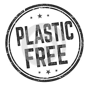 Plastic free sign or stamp