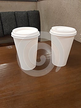 Plastic garbage cup to take away