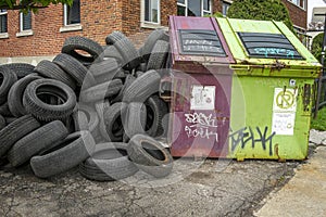 Plastic glass metal paper cardboard tires recycling