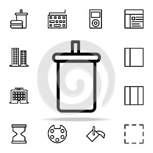 plastic glass with soda icon. web icons universal set for web and mobile