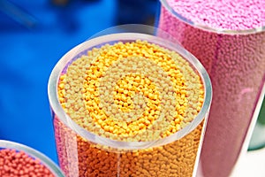 Color plastic granular polymer