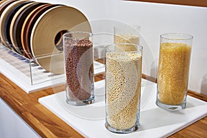 Plastic granules for manufacturing products of furniture industr