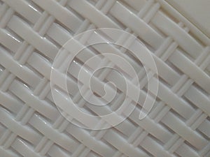 plastic with a gray woven bamboo pattern