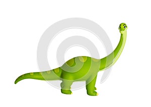 Plastic green dinosaur toy, Brontosaurus