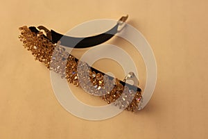 Plastic hair clip with jewellery decoration