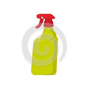 Plastic hand spray bottle cartoon icon