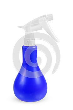 Plastic hand spray bottle, isolated on white