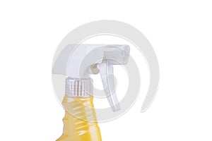 A plastic hand spray bottle isolated on white background