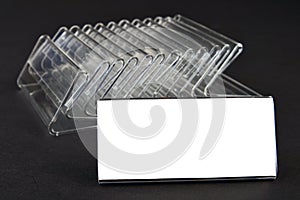 Plastic holders for price tags