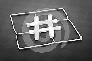 plastic injection molding hashtag sign
