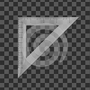 Plastic isosceles triangle