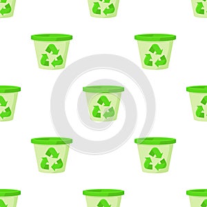 Plastic jar pattern seamless vector