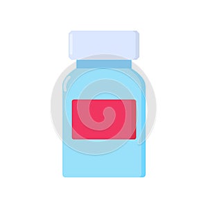 Plastic Jar With Pills Icon Container For Storing