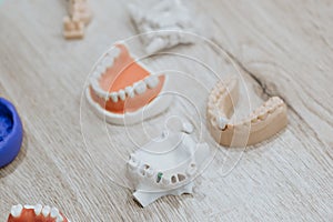 Plastic jaw model for stomatology and maxillofacial surgery photo