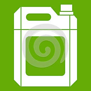 Plastic jerry can icon green
