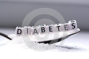 Plastic letter beads spelling the word â€œdiabetesâ€