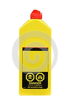 Plastic lighter fluid bottle