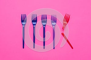 Plastic littering ecology problem disposable forks