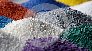 Plastic Manufacturing Ambiance Vibrant Polymer Pellets