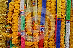 Plastic marigold garland