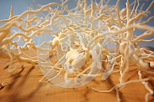 Plastic material in abstract form