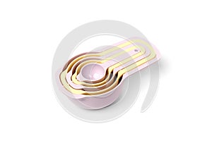 Plastic measuring spoons isolated on white background