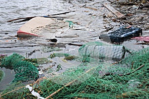 Sea and ocean plastic pollution photo