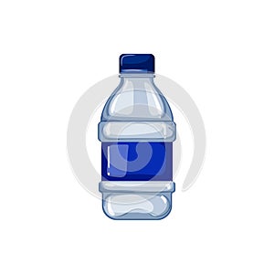 plastic mineral water bottle cartoon vector illustration