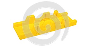 Plastic mitre box on white