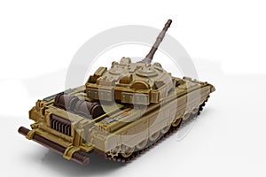 Plastic model of a battle tank