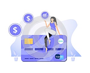 Plastic money abstract concept vector illustration. Credit and debit card, plastic banknotes, polymer cash production.