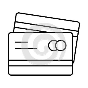 Plastic money  Line Style vector icon which can easily modify or edit
