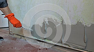 wall plastering as background with copy space