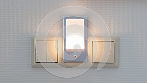 Plastic nightlight illuminating