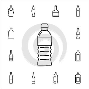 plastic oil bottle icon. Bottle icons universal set for web and mobile