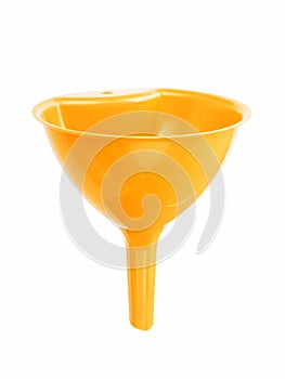 Plastic orange funnel for liquid