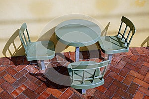 Plastic Outdoor Cafe Table and Chairs