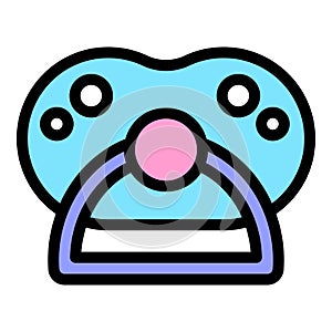 Plastic pacifier icon, outline style