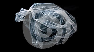 Plastic packaging bag isolated